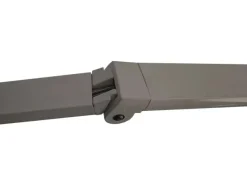 MCW Markisen|Elektrische Kassettenmarkise H122 4x3m Polyester Grau/Weiß Rahmen Grau