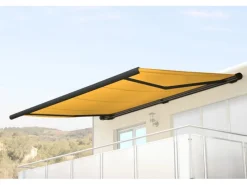 MCW Markisen|Elektrische Kassettenmarkise H124 5x3m Polyester Rahmen Anthrazit