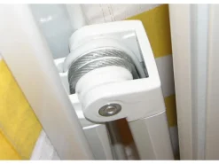 Elektrische Kassettenmarkise H122 4x3m Polyester Grau/Weiß*MCW Best