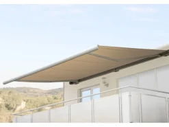 MCW Markisen|Elektrische Kassettenmarkise H27 6x3m Polyester Rahmen Weiß