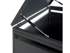 MCW Mülltonnenboxen|4er Mülltonnenverkleidung J82 Kirsche-Holzoptik Dunkelbraun 117x264x80cm