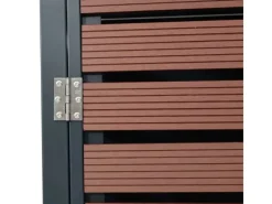 MCW Mülltonnenboxen|3er Mülltonnenverkleidung K14 Walnuss-Holzoptik 124x200x84cm