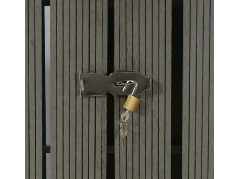 MCW Mülltonnenboxen|2-/4er WPC-Mülltonnenverkleidung J28 Grau 115x140x100cm