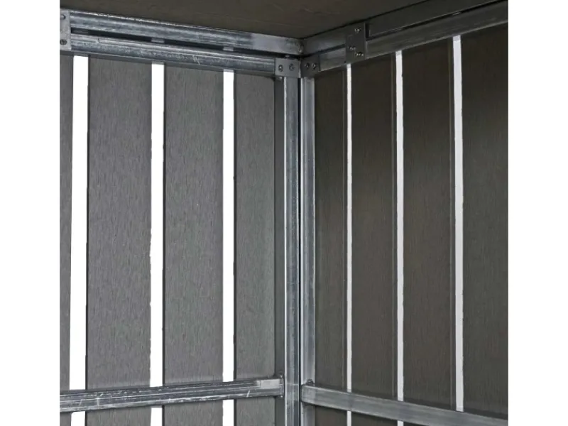 MCW Mülltonnenboxen|2-/4er WPC-Mülltonnenverkleidung J28 Grau 115x140x100cm