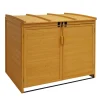 MCW Mülltonnenboxen|2er/4er Mülltonnenverkleidung H75b Braun 138x138x105cm