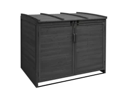 2er/4er Mülltonnenverkleidung H75b Anthrazit 138x138x105cm*MCW Best