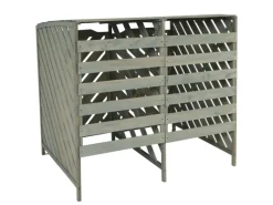 2er/4er Mülltonnenverkleidung J44 Grau 121x133x98cm*MCW New