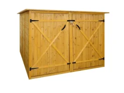 2er-Fahrradgarage H60 Fahrradbox Geräteschuppen Gerätehaus MVG Abschließbar 151x200x200cm*MCW Hot