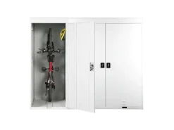 MCW Fahrradboxen|3er-Fahrradgarage H66 Fahrradbox Gerätehaus Fahrradunterstand Erweiterbar Abschließbar Metall