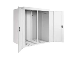 2er-Fahrradgarage H66 Fahrradbox Gerätehaus Fahrradunterstand Erweiterbar Abschließbar Metall*MCW Online