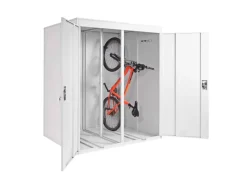 2er-Fahrradgarage H66 Fahrradbox Gerätehaus Fahrradunterstand Erweiterbar Abschließbar Metall*MCW Online