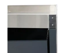 1er-Mülltonnenbox mit Holzlager H40 Anthrazit 125x130x80cm*MCW Outlet