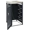MCW Mülltonnenboxen|1er-Mülltonnenverkleidung H40b 110x60x62cm Anthrazit