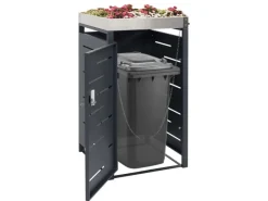 MCW Mülltonnenboxen|1er-Mülltonnenverkleidung H40b 110x60x62cm Anthrazit