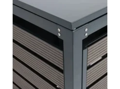 MCW Mülltonnenboxen|3er-Mülltonnenverkleidung K14 3x120l Anthrazit 119x205x84cm