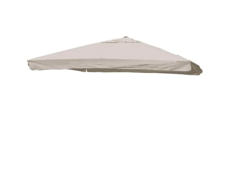MCW Sonnenschirme|Ersatz-Bezug für Schirm A96 mit Flap 3,5x3,5m Creme-Grau