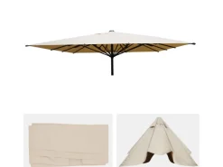 Ersatz-Bezug Sonnenschirm D20 5x5m Creme*MCW Clearance