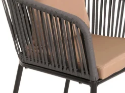 MCW Gartenstühle|2er-Set Gartenstuhl N41 Kissen Taupe