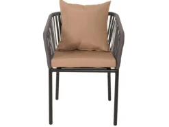 MCW Gartenstühle|2er-Set Gartenstuhl N41 Kissen Taupe