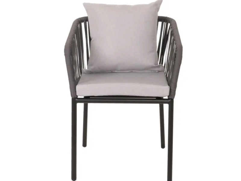 2er-Set Gartenstuhl N41 Kissen Hellgrau*MCW Hot