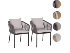 2er-Set Gartenstuhl N41 Kissen Hellgrau*MCW Hot