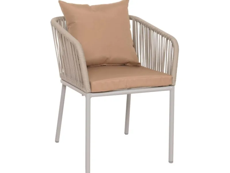 2er-Set Gartenstuhl N41 Kissen Taupe*MCW Clearance