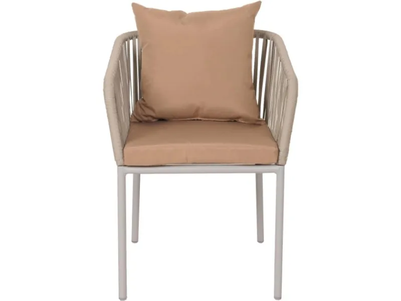 2er-Set Gartenstuhl N41 Kissen Taupe*MCW Clearance