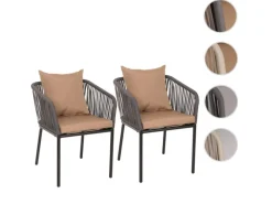2er-Set Gartenstuhl N41 Kissen Taupe*MCW Clearance