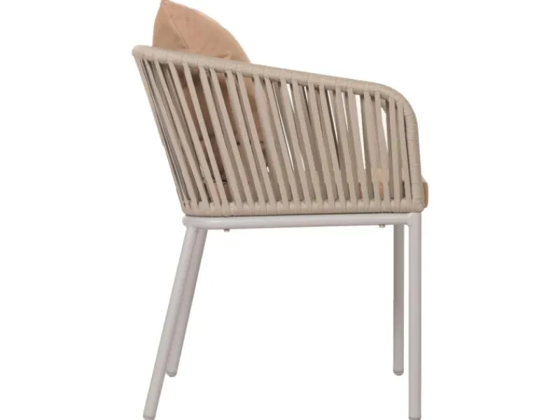 2er-Set Gartenstuhl N41 Kissen Taupe*MCW Clearance