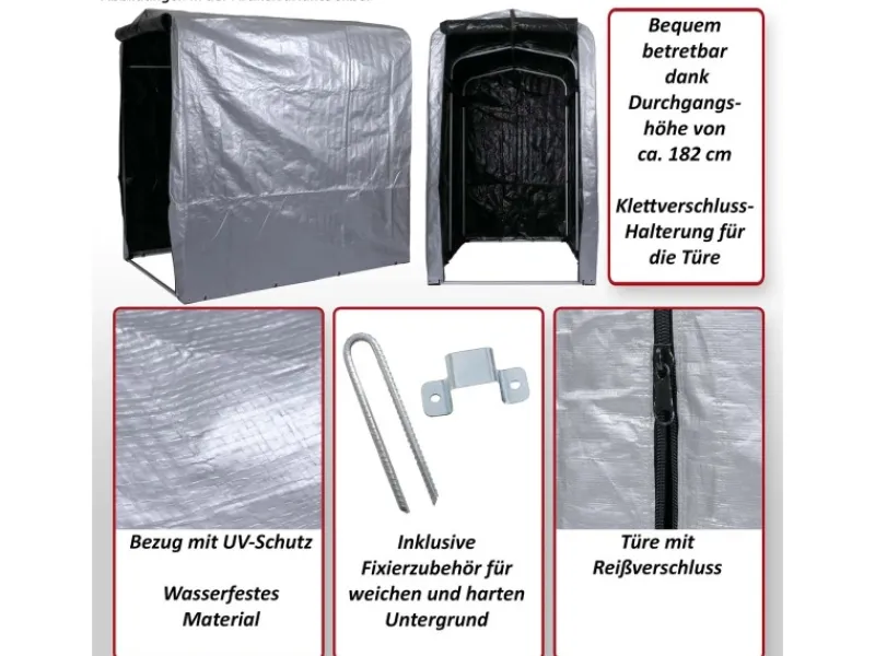 Fahrradgarage N61 201x121x201cm*MCW