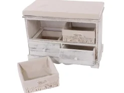 Garderobe mit Sitzbank Shabby 4-teilig Weiß*MCW New