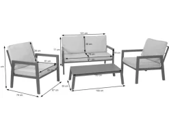 Garnitur L64 4er-Set Polster*MCW Discount