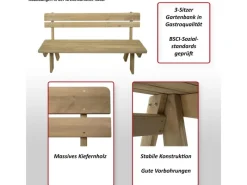 MCW Gartenbänke|Gartenbank L66 Honigfarben