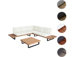 Garten-Garnitur H54 2er-Set Hellbraun Polster Cremeweiß*MCW