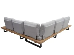 Garten-Garnitur H54 2er-Set Hellbraun Polster Hellgrau*MCW Hot