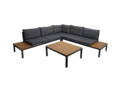 Garten-Garnitur H54b 2-teilig Polster Dunkelgrau*MCW Online