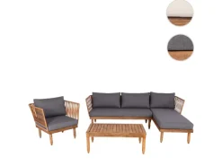 MCW Gartenmöbel-Sets|Garten-Garnitur L29 4er-Set Dunkelgrau