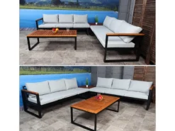 Garten-Garnitur L26 4er-Set Hellgrau*MCW Hot