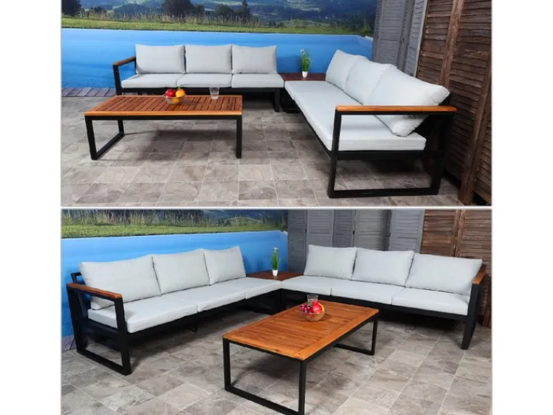 Garten-Garnitur L26 4er-Set Hellgrau*MCW Hot