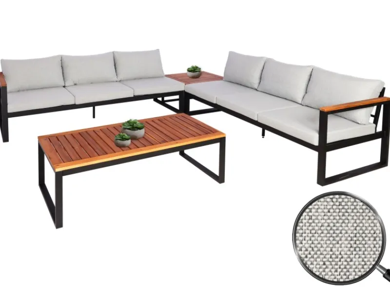 Garten-Garnitur L26 4er-Set Hellgrau*MCW Hot