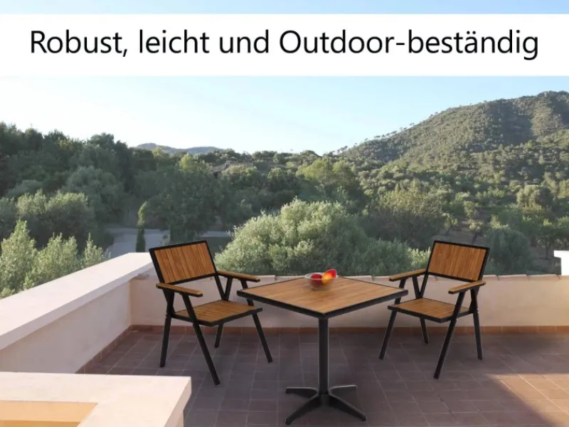 Gartenstuhl J95 2er-Set Gestell Schwarz*MCW Hot
