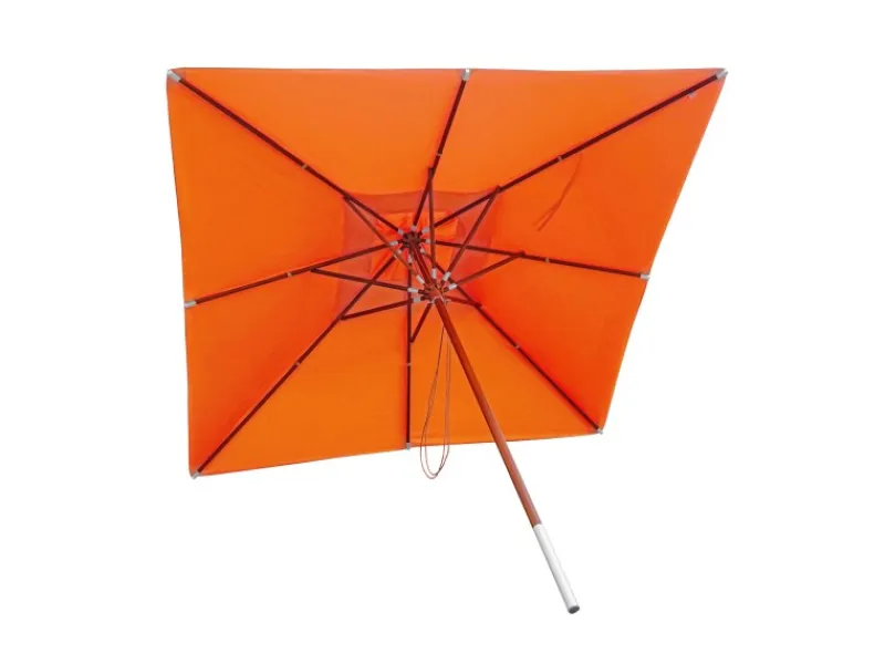 MCW Sonnenschirme|Gastronomie Holz-Sonnenschirm C57 Eckig 4x4m