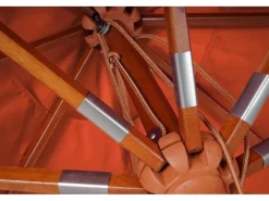 MCW Sonnenschirme|Gastronomie Holz-Sonnenschirm C57 Eckig 4x4m