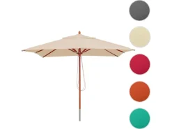 Gastronomie Holz-Sonnenschirm C57 Eckig 3x3m*MCW Clearance