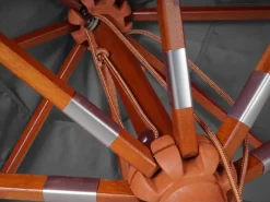 Gastronomie Holz-Sonnenschirm C57 Eckig 4x4m*MCW