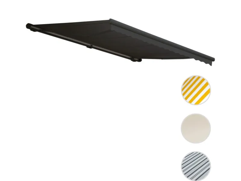 MCW Markisen|Kassetten-Markise H124 mit Volant 5x3m Polyester