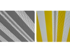 Kassetten-Markise H122 mit Volant 4x3m Polyester Gelb/Weiß*MCW Clearance