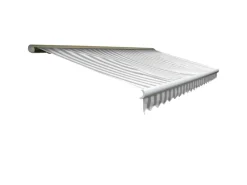 Kassetten-Markise H124 mit Volant 5x3m Acryl Grau/Weiß*MCW Hot