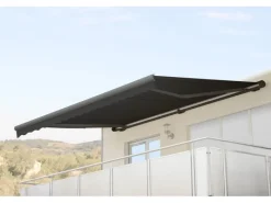 MCW Markisen|Kassetten-Markise H122 mit Volant 4x3m Polyester Grau