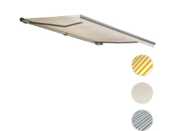 MCW Markisen|Kassetten-Markise H123 mit Volant 4,5x3m Polyester Grau